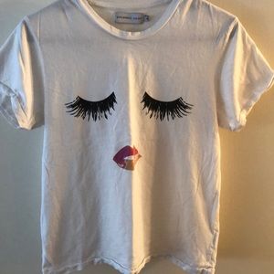 Sincerely Jules classic lips and eyes t-shirt